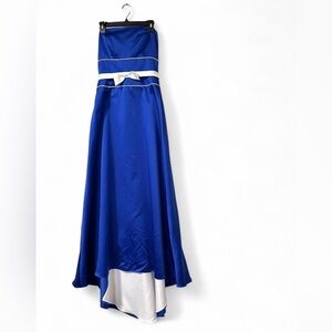 Alfred Angelo Royal Blue Strapless Formal Dress – Size 12 (Runs Small).